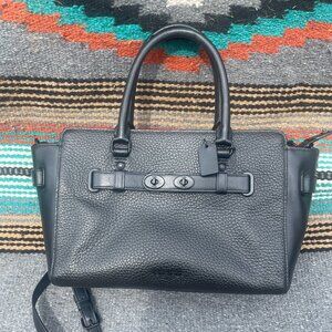 Coach Black Pebbled Leather Crossbody Bag